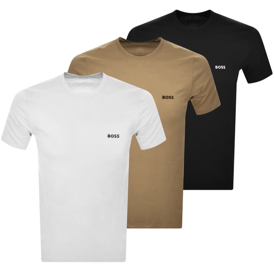 Hugo Boss T Shirt 3 Pack Classic Beige Black White